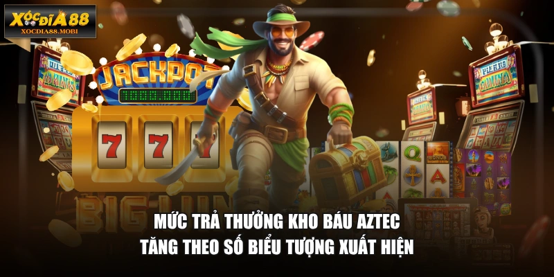 Mức trả thưởng kho báu Aztec tăng theo số biểu tượng xuất hiện