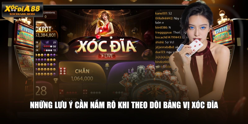 Những lưu ý cần nắm rõ khi theo dõi bảng vị xóc đĩa